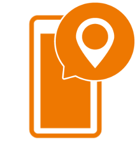 アイコン：スマホに地図