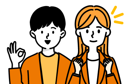 笑顔の会社員のイラスト