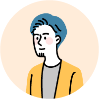 髭を蓄えた若い男性のイラスト