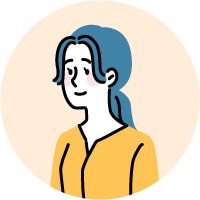 髪を結った若い女性のイラスト